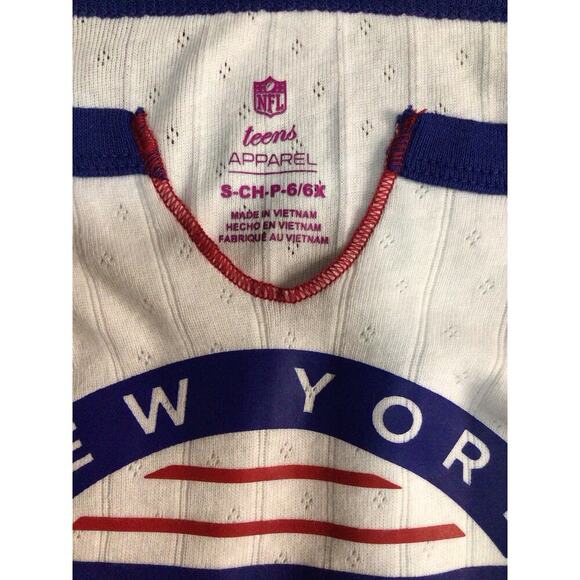 NEW YORK GIANTS NFL TEENS TEAM APPAREL Long Sleeve V Neck MSRP $27.99 Small 6 - Picture 5 of 8